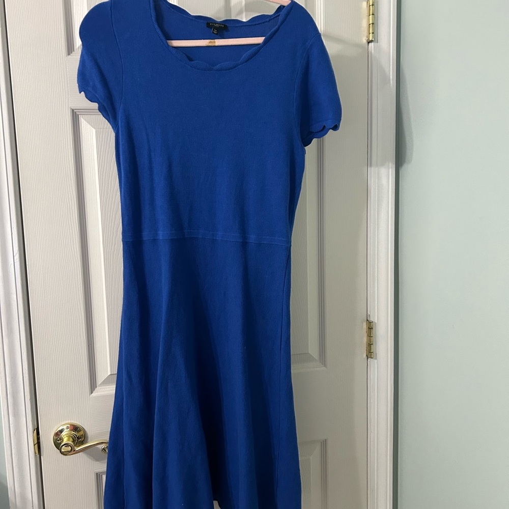 Talbots Blue Puff Sleeve Mini Sundress
